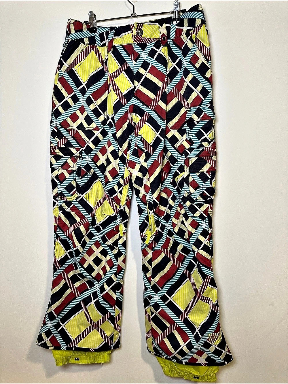 Burton Dryride Geometric Plaid Snowboard Pants Multicolor Medium